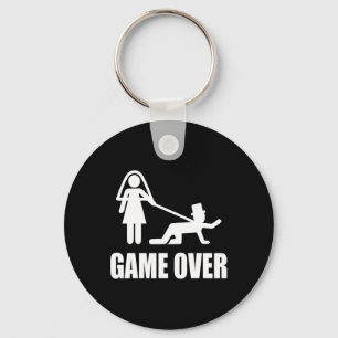 Llavero Juego divertido de casarse, fin del juego, equipo 