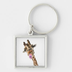 Llavero Juego divertido Giraffe Tongue Out Keychain Gift