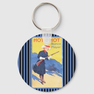 Llavero jugador caliente del bunco del tiro
