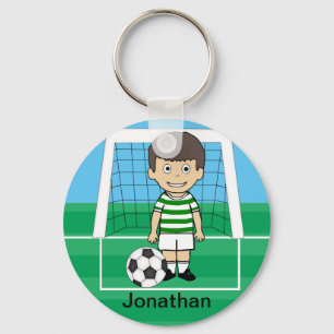Llavero Jugador Cute Personalizado Jugador de Fútbol Bucle