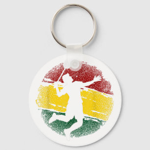 Llavero Jugador de bádminton bandera ghanesa Ghana