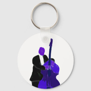 Llavero Jugador de bajo recto, pintura de versión púrpura
