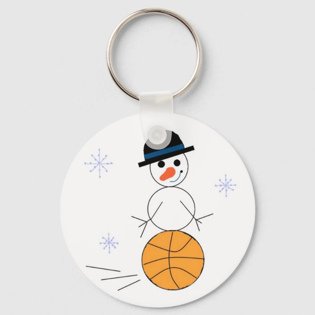 Llavero Jugador de baloncesto de Snowman (Anverso)