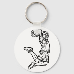Llavero Jugador de baloncesto Haciendo Slam Dunk Dark Desi