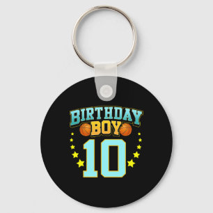 Llavero Jugador de básquetbol de 10 años décimo cumpleaños