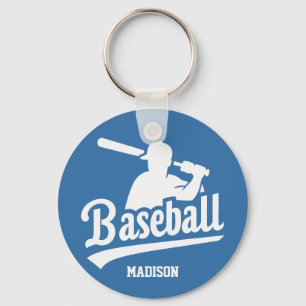Llavero Jugador de béisbol de color y nombre personalizado