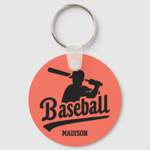 Llavero Jugador de béisbol de color y nombre personalizado