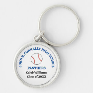 Llavero Jugador de béisbol de escuela secundaria personali