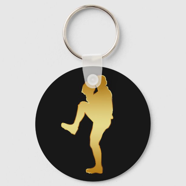 LLAVERO JUGADOR DE BÉISBOL ORO (Anverso)