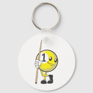 Llavero Jugador de billar de encargo que celebra el