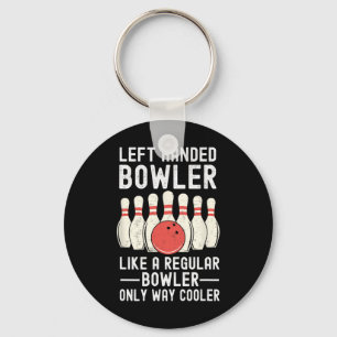 Llavero Jugador de bolos graciosos con Bowler a la izquier
