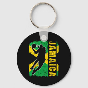 Llavero Jugador de Bysketbyll jamaiquino Bandera de Jamaic