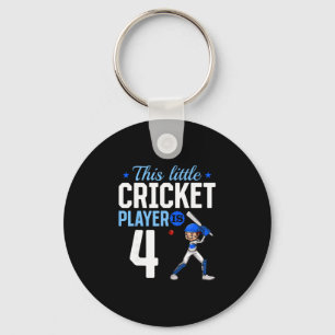 Llavero Jugador de cricket de cumpleaños 4