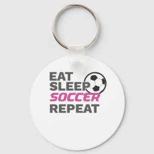 Llavero Jugador de fútbol come Sleep Soccer Repeat Soccer