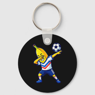 Llavero Jugador de fútbol de plátano divertido haciendo da