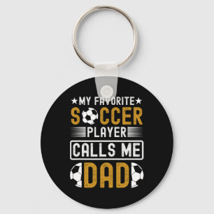 Llavero Jugador de fútbol favorito me llama papá día del p