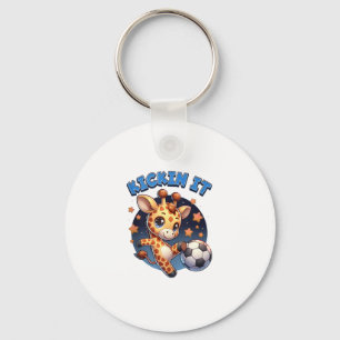 Llavero Jugador De Fútbol Kickin It Giraffe Ball Chicas Ni