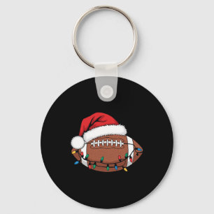 Llavero Jugador de Fútbol Navideño Luces de Navidad Santa