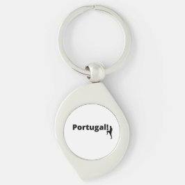 Llavero Jugador de fútbol usando el punto como pelota Port