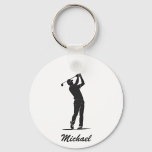 Llavero Jugador de golf de nombre personalizado Golfer Gol