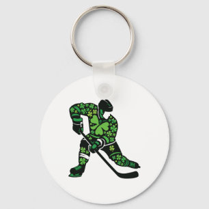 Llavero Jugador de Hockey del Día de San Patricio - Espíri