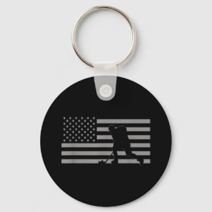 Llavero Jugador de hockey - Hockey con bandera estadounide
