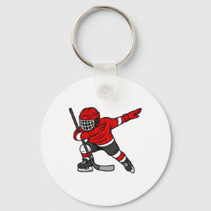 Llavero Jugador de hockey sobre hielo haciendo Dab Deporte