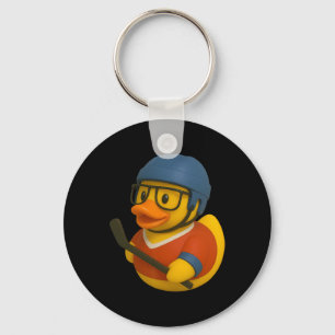 Llavero Jugador de Hockey sobre Hielo Pato de Goma Ducky D