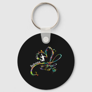 Llavero Jugador de juego de bádminton jugador de bádminton