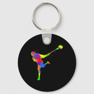 Llavero Jugador de Lacrosse Jóvenes Niños