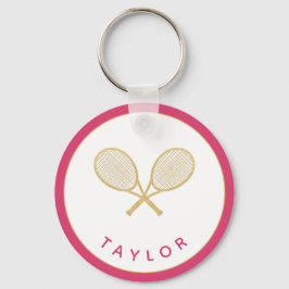 Llavero Jugador de Moda de tenis regalo Personalizado rosa