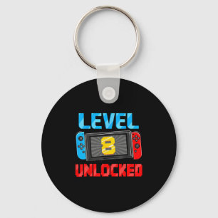 Llavero Jugador de nivel 8 desbloqueado Regalo de cumpleañ