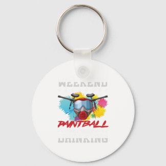 Llavero Jugador de Paintball de Previsión de Fin de Semana