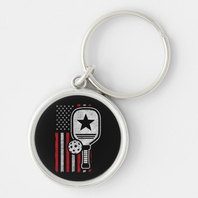 Llavero Jugador de pelota de futbol - Bandera Americana -  (Frente)