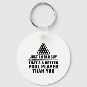 Llavero Jugador De Piscina Mens Cue Ll Billiards Just A Ol