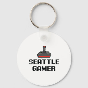 Llavero Jugador de Seattle Ciudad de 8 bits