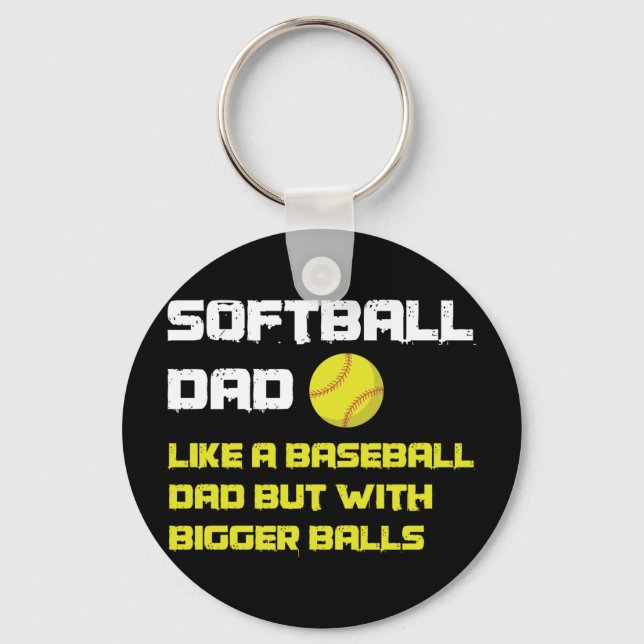 Llavero Jugador de Softball Dad Humor (Anverso)