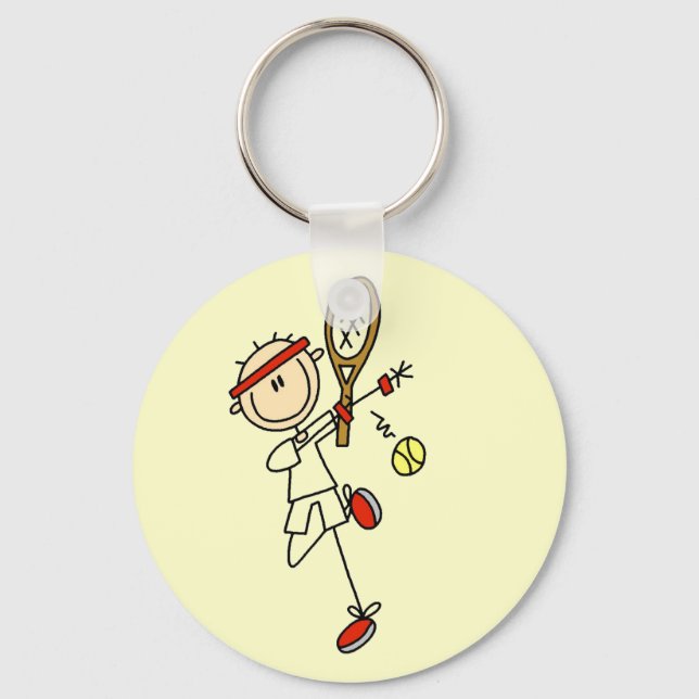 Llavero Jugador de tenis con Racquet Keychain (Anverso)