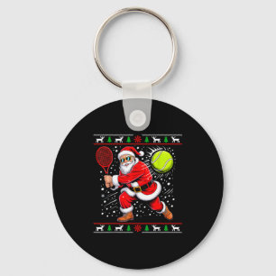 Llavero Jugador de Tenis de Santa Navidad Xmas Fiesta Dive