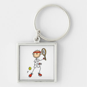 Llavero Jugador de Tenis Figura de Palito Masculino