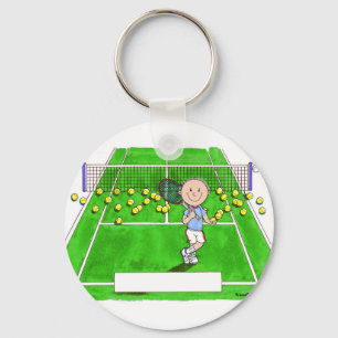 Llavero Jugador de tenis, macho - Personalizado personaliz