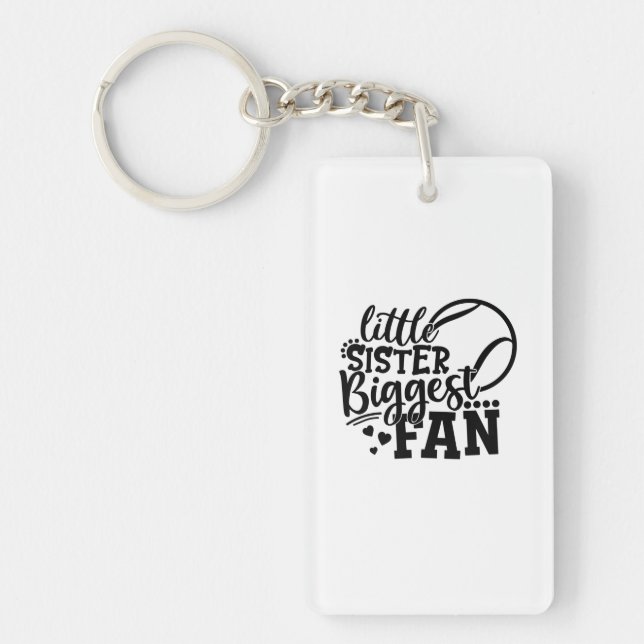Llavero Jugador de tenis | Pequeña hermana mayor fanática  (Frente)