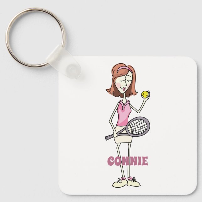 Llavero Jugador de tenis personalizado (Anverso)