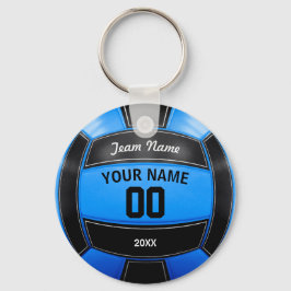 Llavero Jugador de voleibol de año equipo negro azul