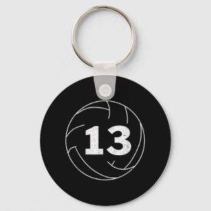 Llavero Jugador de voleibol Jersey Número Trece Gráfico