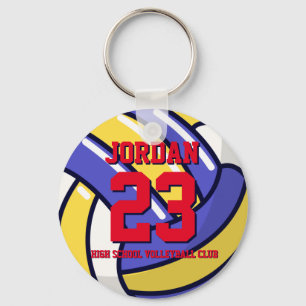 Llavero Jugador de voleibol número escuela deportiva