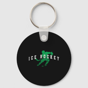 Llavero Jugador del equipo verde de hockey sobre hielo Var