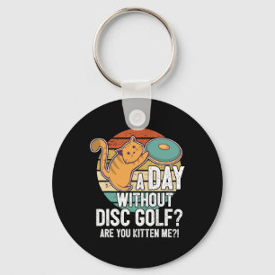 Llavero Jugador Divertido de Golf Disc Discutiendo Gato Co