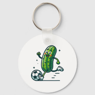 Llavero Jugador Divertido de Pepino Pateando Pepinillo de 
