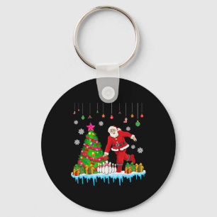 Llavero Jugador divertido del árbol navideño de la bolera 